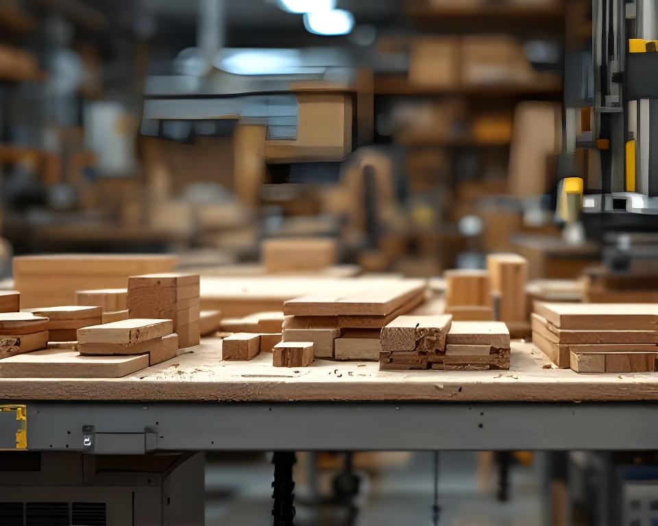 Holzwerkstatt mit präzisen Maschinen und zugeschnittenen Bauteilen in Zürich